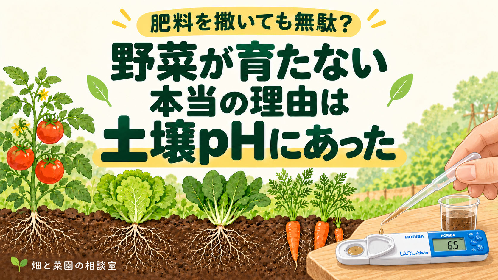 【肥料を撒いても無駄？】野菜が育たない本当の理由は「土壌pH」にあった
