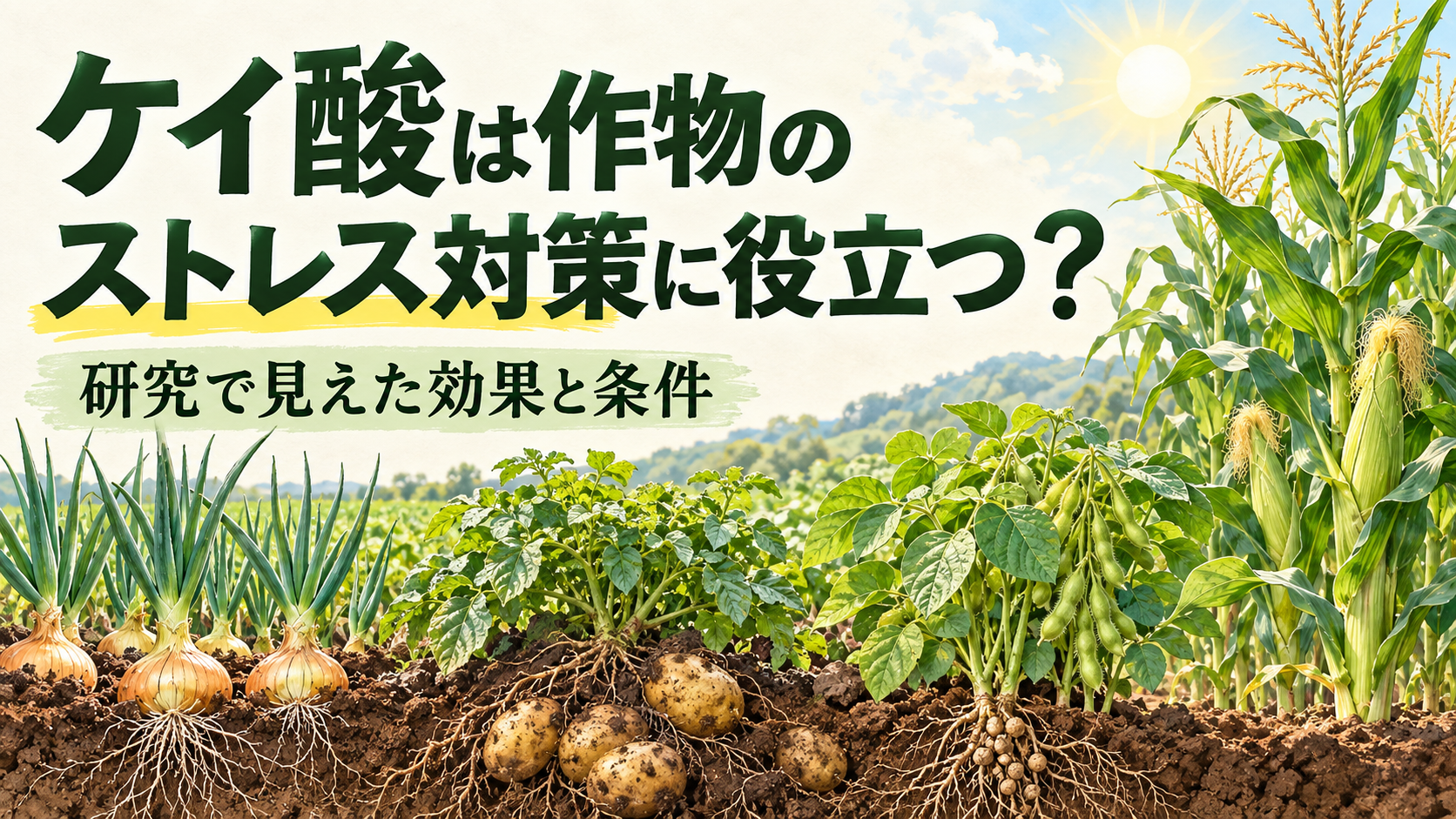 ケイ酸は作物のストレス対策に役立つ？研究で見えた効果と条件